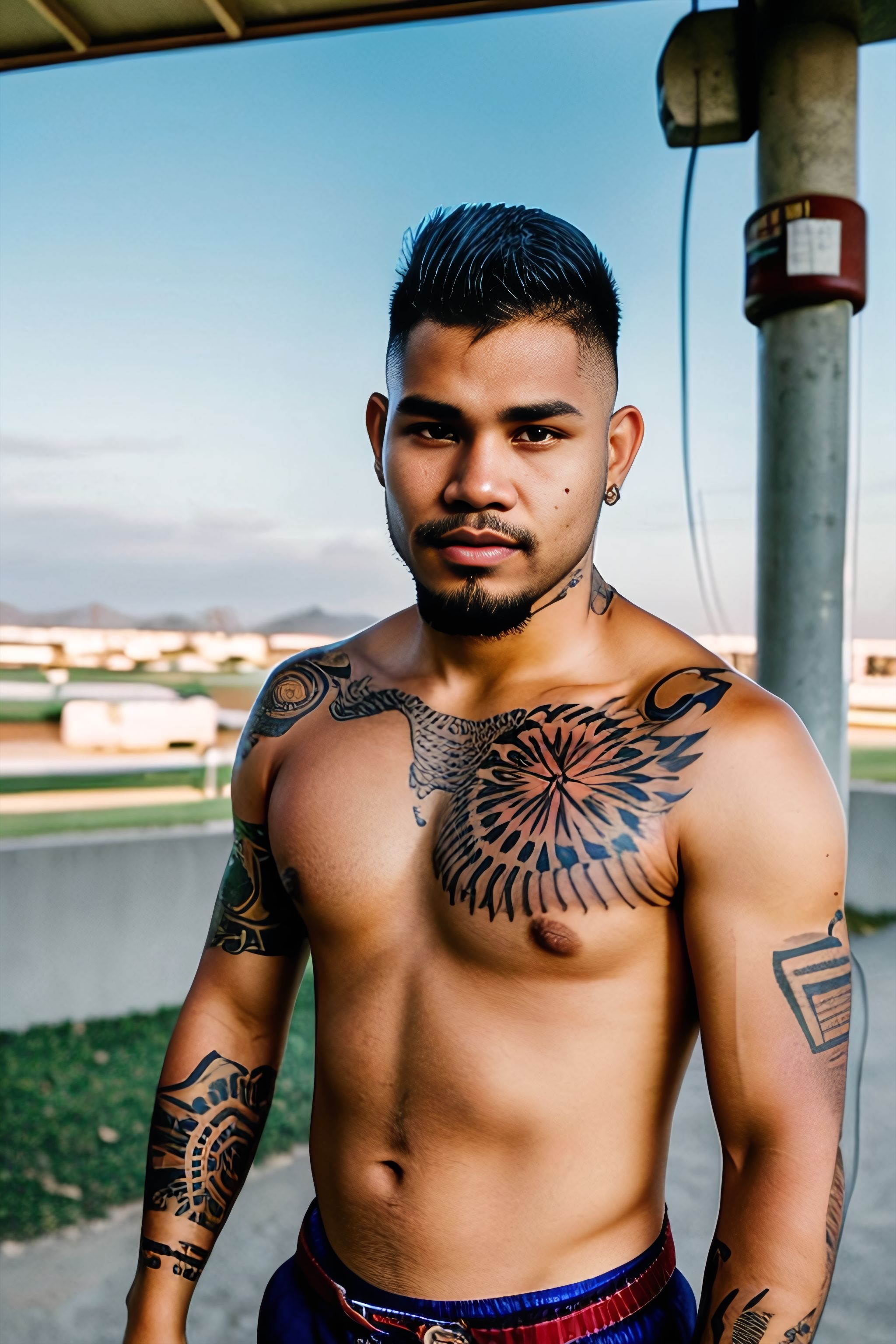 Portrait generated with Stable Diffusion.